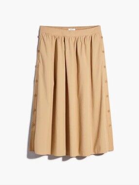 Madewell Signature Poplin Side Button Midi Skirt